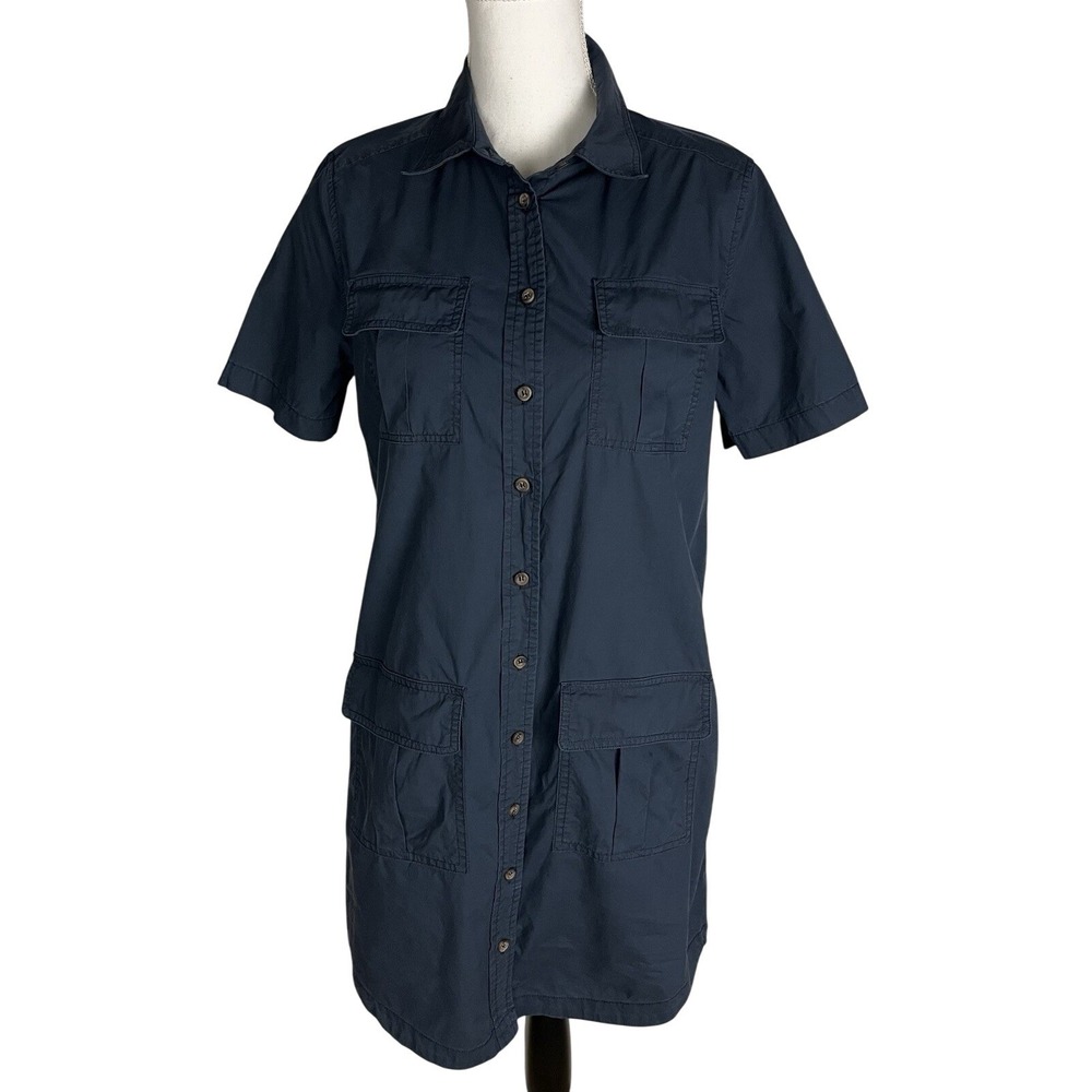 Tuckernuck Shirt Dress Women's S Blue Collared Button Down 100% Cotton
